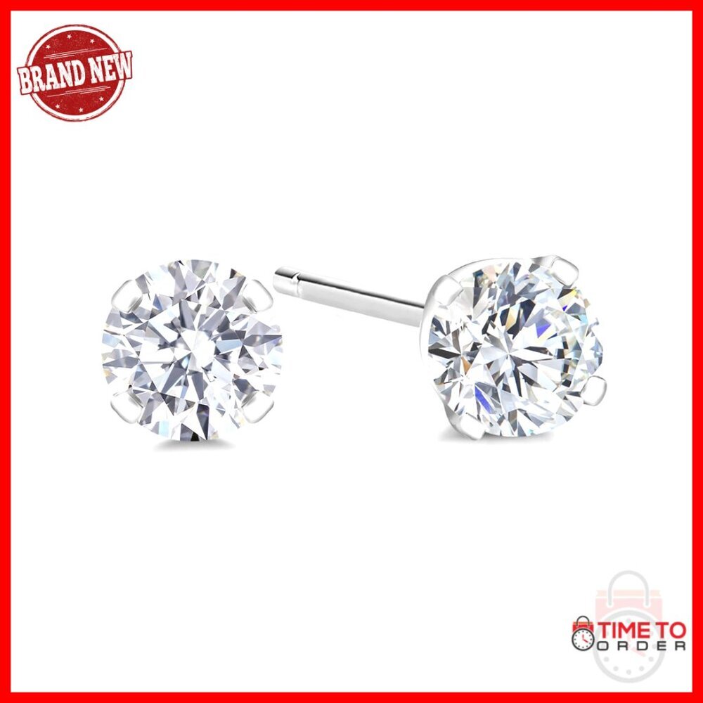 Lab Grown Diamond Stud Earrings 14K Gold E-F VS1-VS2 0.20-6cttw